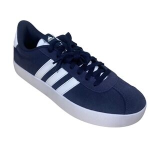 NEW Adidas VL Court 3.0 Mens Navy Blue White Suede Skateboard Shoes Size 10.5